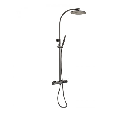 Zuhanyszett, Strohm Teka 67237020N2 Itaca Termosztátos zuhanyrendszer, fekete