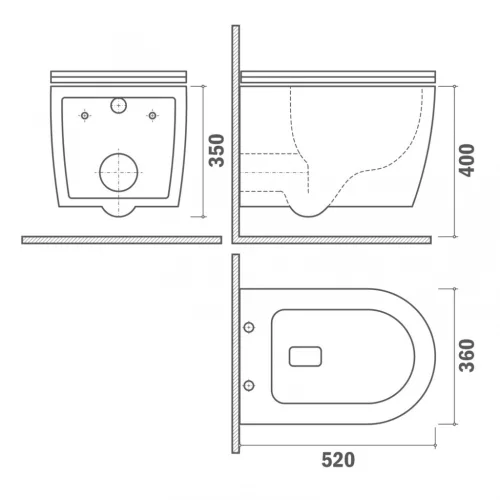 WC, Strohm Teka 700190200 Manacor Monoblokkos WC