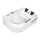 Hidromasszázs kád, Wellis WK00005-7 Dublo E-Max™ TOUCH Retro csapteleppel, jobbos