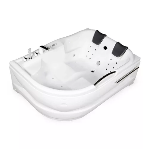 Hidromasszázs kád, Wellis WK00005-7 Dublo E-Max™ TOUCH Retro csapteleppel, jobbos