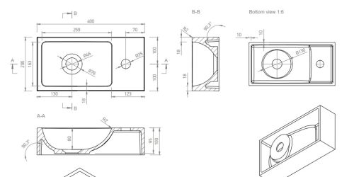 Mosdó, Marmy Ben 40x20 kézmosó 2 100 01 04 01 18