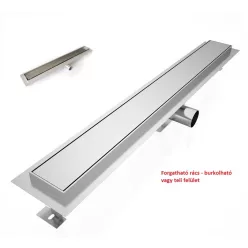   Padlóösszefolyó, Roltechnik RRF7-600 rozsdamentes zuhanyfolyóka,burkolható, 60 cm