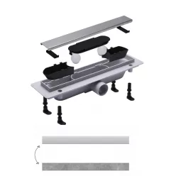   Padlóösszefolyó, Roltechnik RMF14-400 műanyag zuhanyfolyóka 40 cm