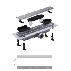   Padlóösszefolyó, Roltechnik RMF14-850 műanyag zuhanyfolyóka 85 cm