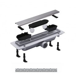   Padlóösszefolyó, Roltechnik RMF15-400 műanyag zuhanyfolyóka 40 cm
