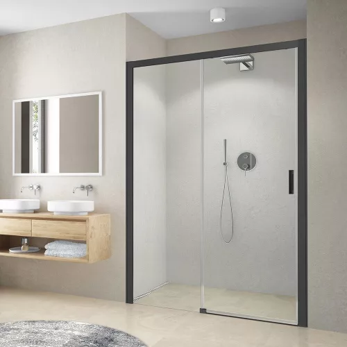Zuhanyajtó, Roltechnik CI D2L/1400 fekete elox transparent