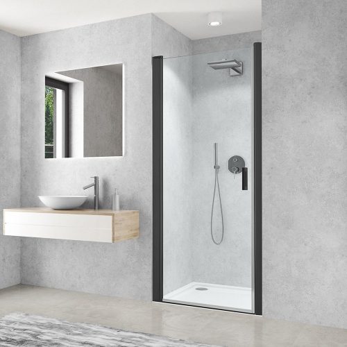 Zuhanyajtó, Roltechnik CI PIV/900 fekete elox transparent