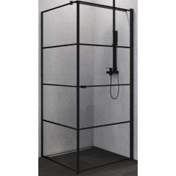   Zuhanykabin, Roltechnik New Trendy K-0596 Superia Black 90x90 cm, balos