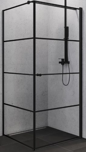 Zuhanykabin, Roltechnik New Trendy K-0596 Superia Black 90x90 cm, balos