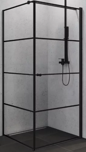 Zuhanykabin, Roltechnik New Trendy K-0596 Superia Black 90x90 cm, balos