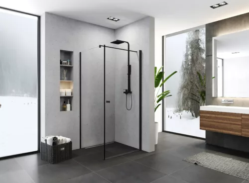 Zuhanykabin, Roltechnik New Trendy K-0801 Superia Black 90x80 cm
