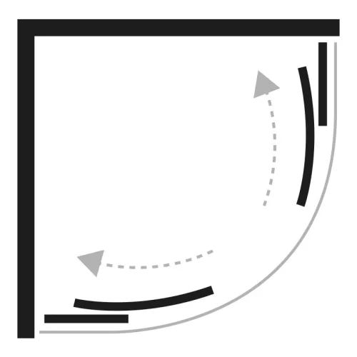 Zuhanykabin, Roltechnik New Trendy ZS-0001/ZS-0033 Suvia íves zuhanykabin szett