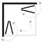 Zuhanykabin, Roltechnik New Trendy K-0740 Superia szögletes zuhanykabin 90x80