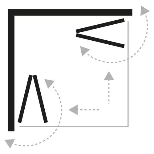 Zuhanykabin, Roltechnik New Trendy K-0740 Superia szögletes zuhanykabin 90x80
