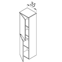 Fali szekrény, TBoss Lima F140 2A