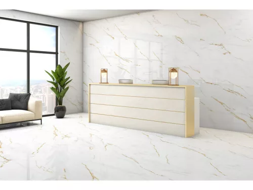 Járólap, Mirello Bianco d Oro 60x120 Polished Rect. 225539