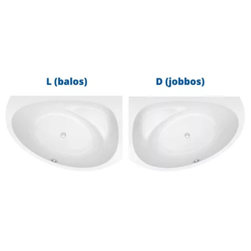 Hidromasszázs kád, Kolpa San Libretto 170x110 előlapos kád vízmasszázs rendszer,mikrofúvókák jobb