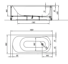 Kád, Kolpa San 565190 Betty 180x80 beépíthető fürdőkád test