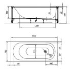 Kád, Kolpa San 565350 Betty 170x75 beépíthető fürdőkád test