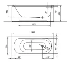 Kád, Kolpa San 565430 Betty 160x70 beépíthető fürdőkád test