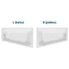 Kád, Kolpa San 771040 Beatrice 170x110 beépíthető aszimmetrikus sarokkád, balos