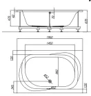 Kád, Kolpa San 593210 Adam&Eva 195×125 előlapos fürdőkád