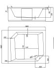 Kád, Kolpa San 710000 Samson 180x160 előlapos (2 db) fürdőkád