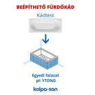 Kád, Kolpa San 596090 Figaro 160x80 alacsony beépíthető fürdőkád