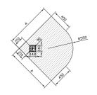 Zuhanytálca, Kolpa San 922880 Moonwalk 90x90 antracit, íves