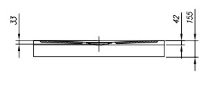 Zuhanytálca, Kolpa San 566020 Drop 140x80 előlappal