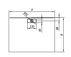 Zuhanytálca, Kolpa San 566020 Drop 140x80 előlappal