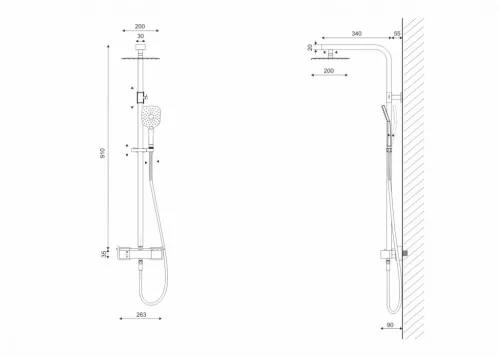 Zuahnyszett, Aquatek PG-09-BLACK zuhanyszett