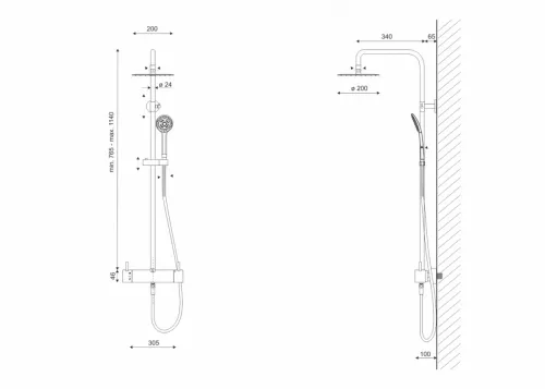 Zuhanyszett, Aquatek PG-36 zuhanyszett