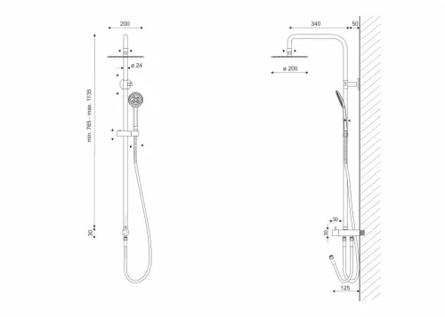 Zuhanyszett, Aquatek PG-28 zuhanyszett
