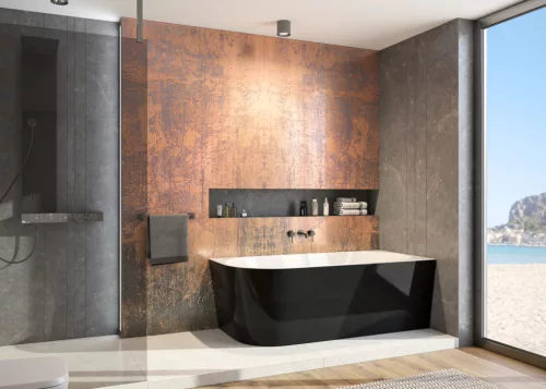 Kád, Aquatek Indianapolis fekete 170x80 jobbos