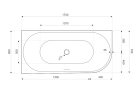 Kád, Aquatek Indianapolis fekete 170x80 balos