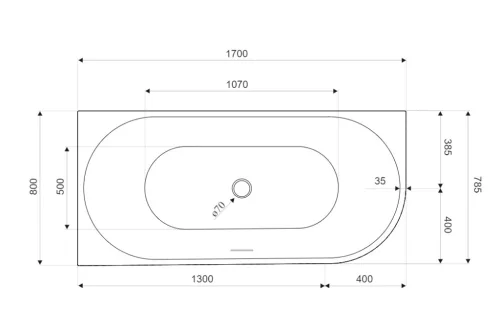 Kád, Aquatek Indianapolis fekete 170x80 balos