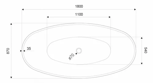 Kád, Aquatek Oregon 180x87