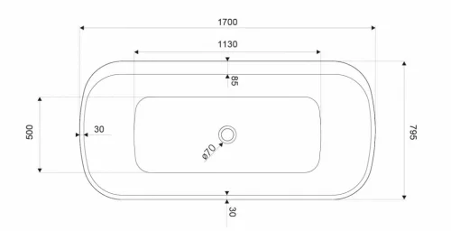 Kád, Aquatek Alabama 170x79,5