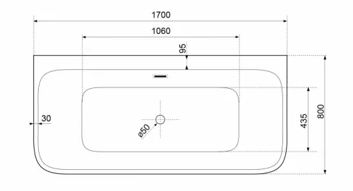 Kád, Aquatek Arizona 170x80