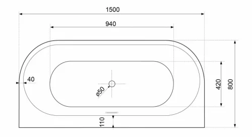Kád, Aquatek Dakota 150x80