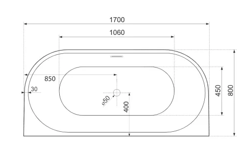 Kád, Aquatek Philadelphia Black 170x80