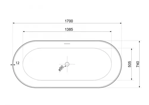 Kád, Aquatek Kim 170x74