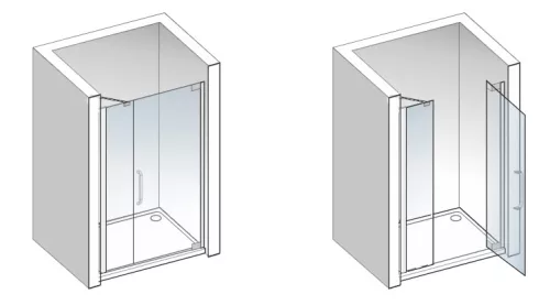 Zuhanyajtó, Aquatek PARTY B7 105x195