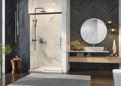 Zuhanyajtó, Aquatek WELLNESS BLACK B2 160x200