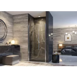 Zuhanyajtó, Aquatek GLASS B1 60x195 króm/matt üveggel