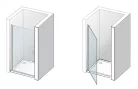 Zuhanyajtó, Aquatek GLASS B1 100x195 króm/matt üveggel