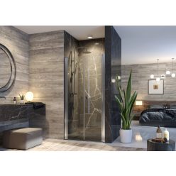   Zuhanyajtó, Aquatek GLASS B2 90x195 króm/átlátszó üveggel