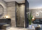 Zuhanyajtó, Aquatek GLASS B2 75x195 króm/matt üveggel