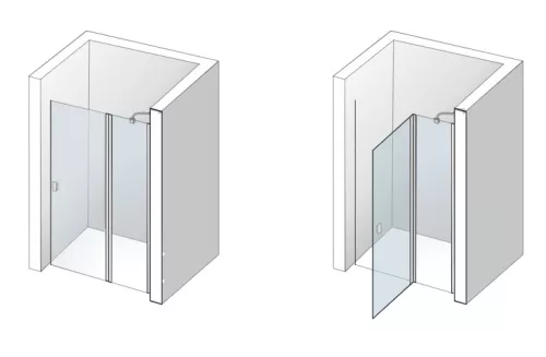 Zuhanyajtó, Aquatek GLASS B5 90x195
